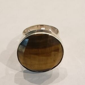 Tigers eye sterling silver size 7